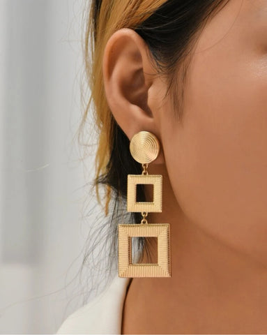 Geometric Drop Earrings