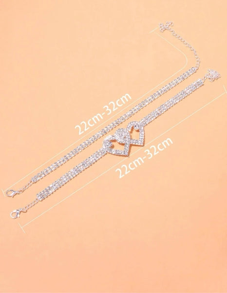 Women Rhinestone Anklet